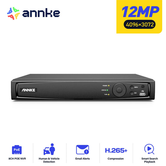 Annke Poe NVR Video Recorder H265 Surveillance System