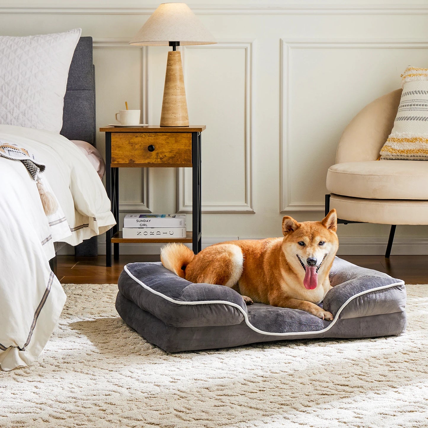 JHK Orthopedic Memory Foam Dog Bed With Cover