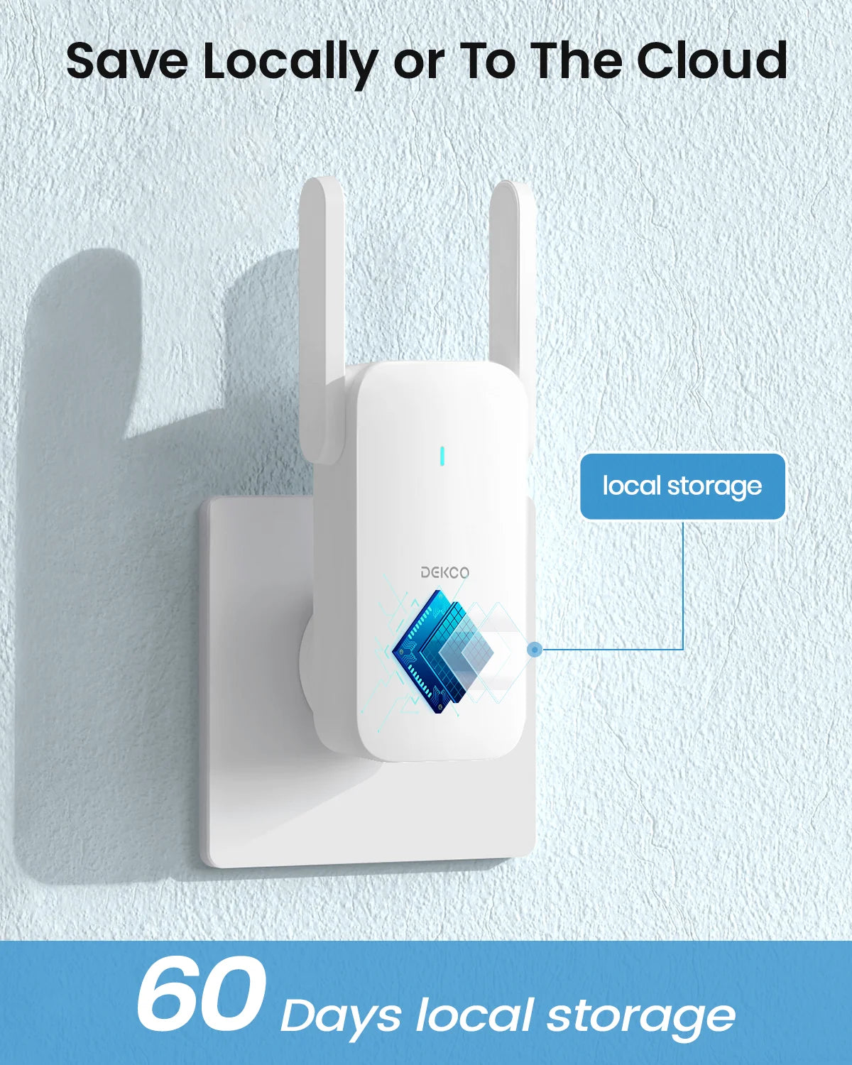 Dekco 5MP WiFi Video Doorbell With PIR Motion