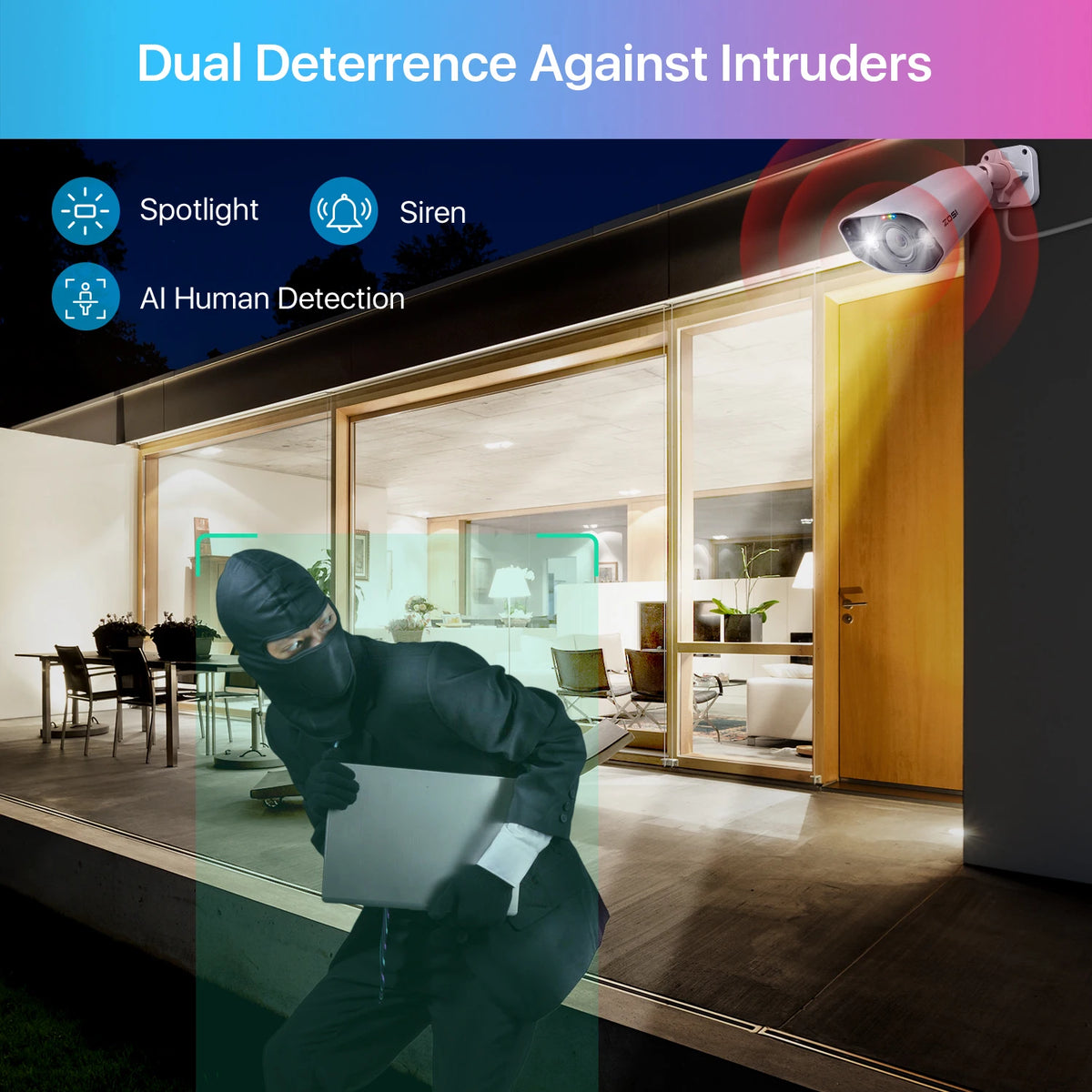 Zosi 4K PoE Security Camera With Human Detection