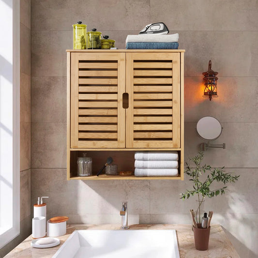 Wisfor Bamboo Wall Mounted Bathroom Cabinet