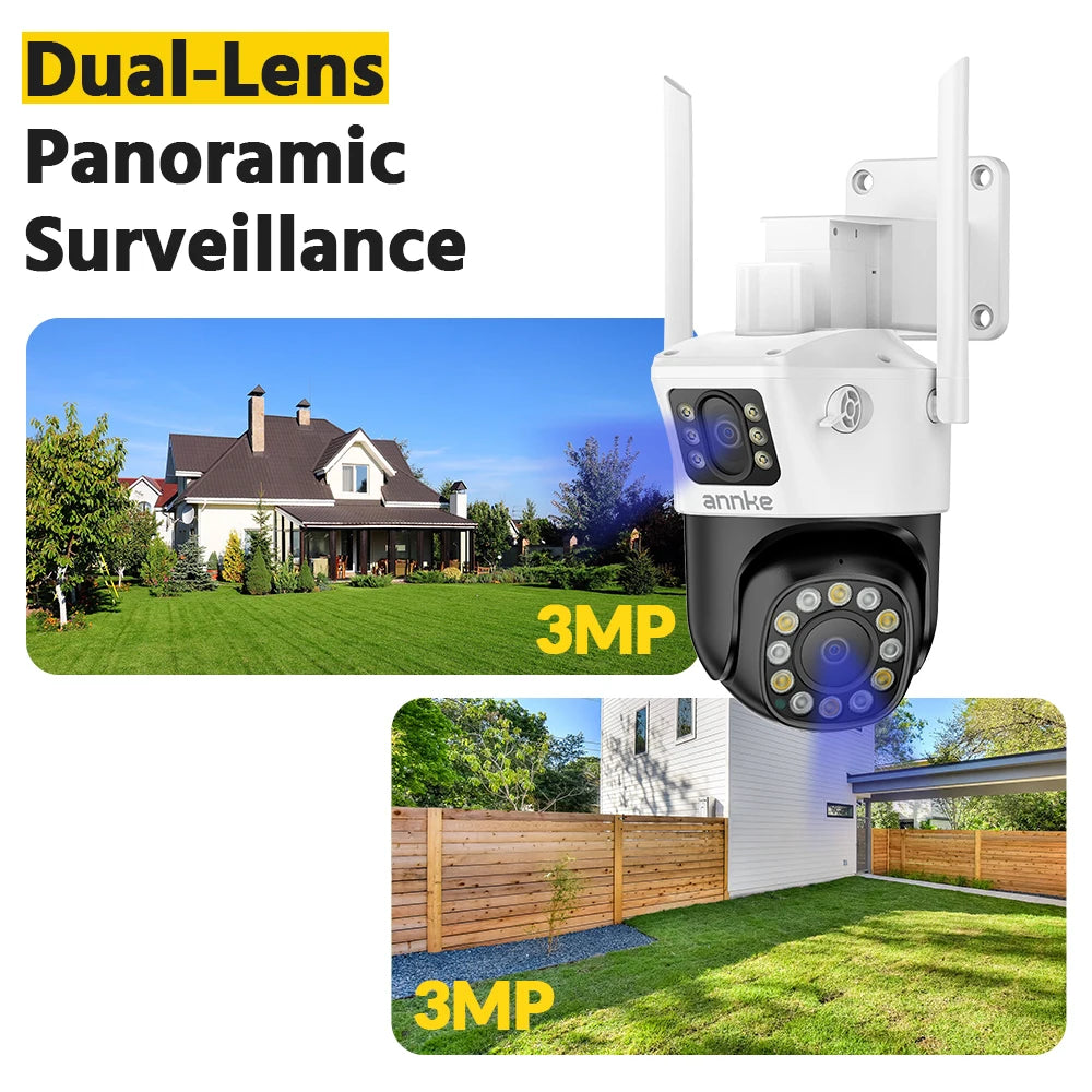 Annke 6MP Dual Lens Outdoor Wireless Security Camera