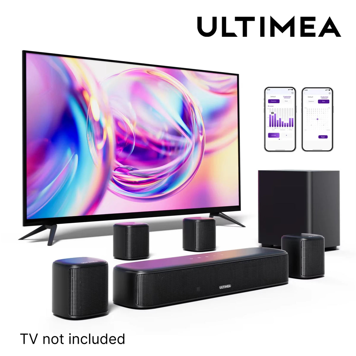 Ultimea 7.1 Channel Sound Bar System With Surround Speakers