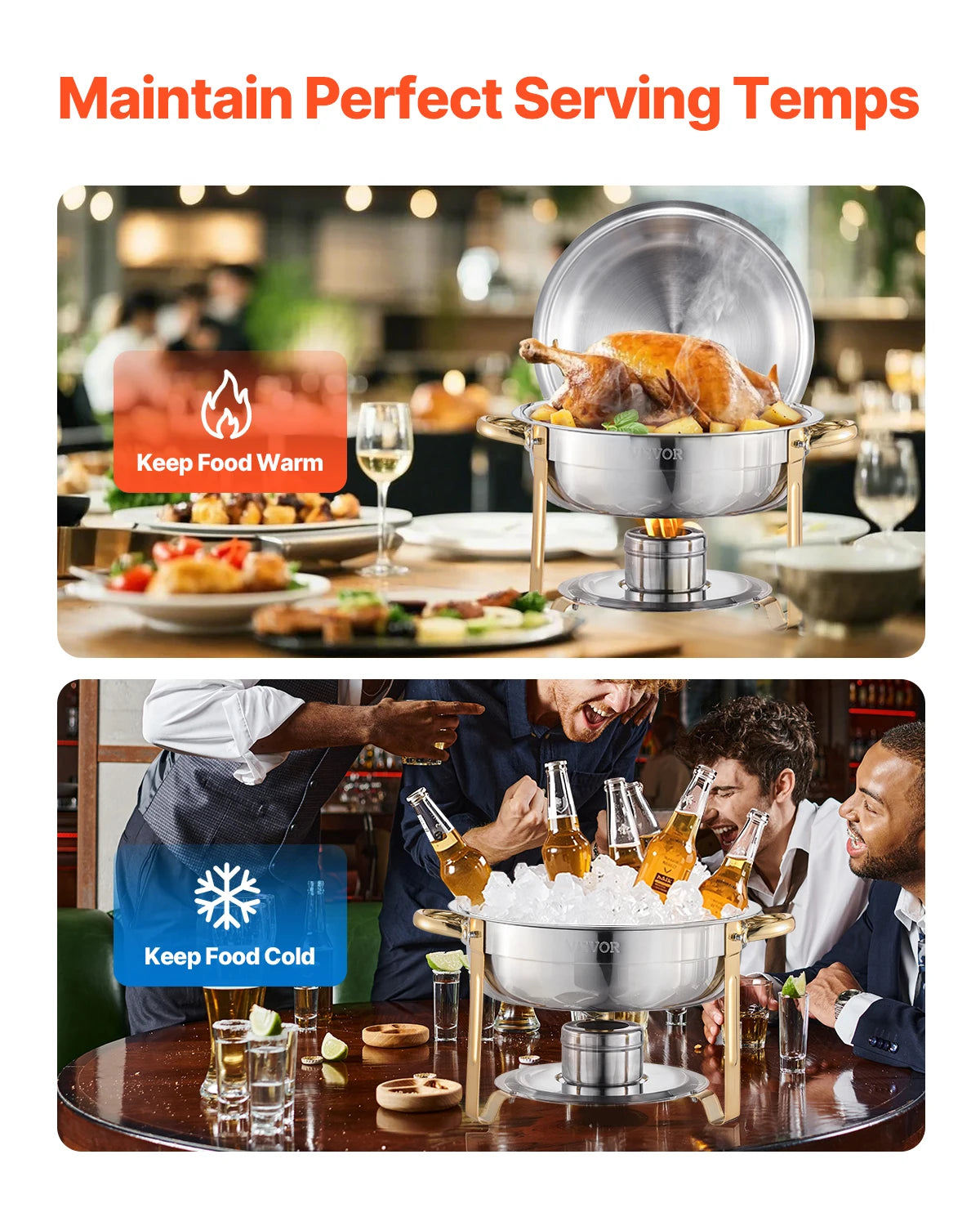 SucceBuy Stainless Steel Chafing Dish Buffet Set