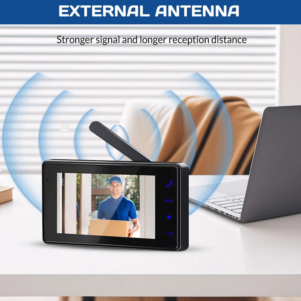 Wireless Video Doorbell With Two Way Audio And Intercom