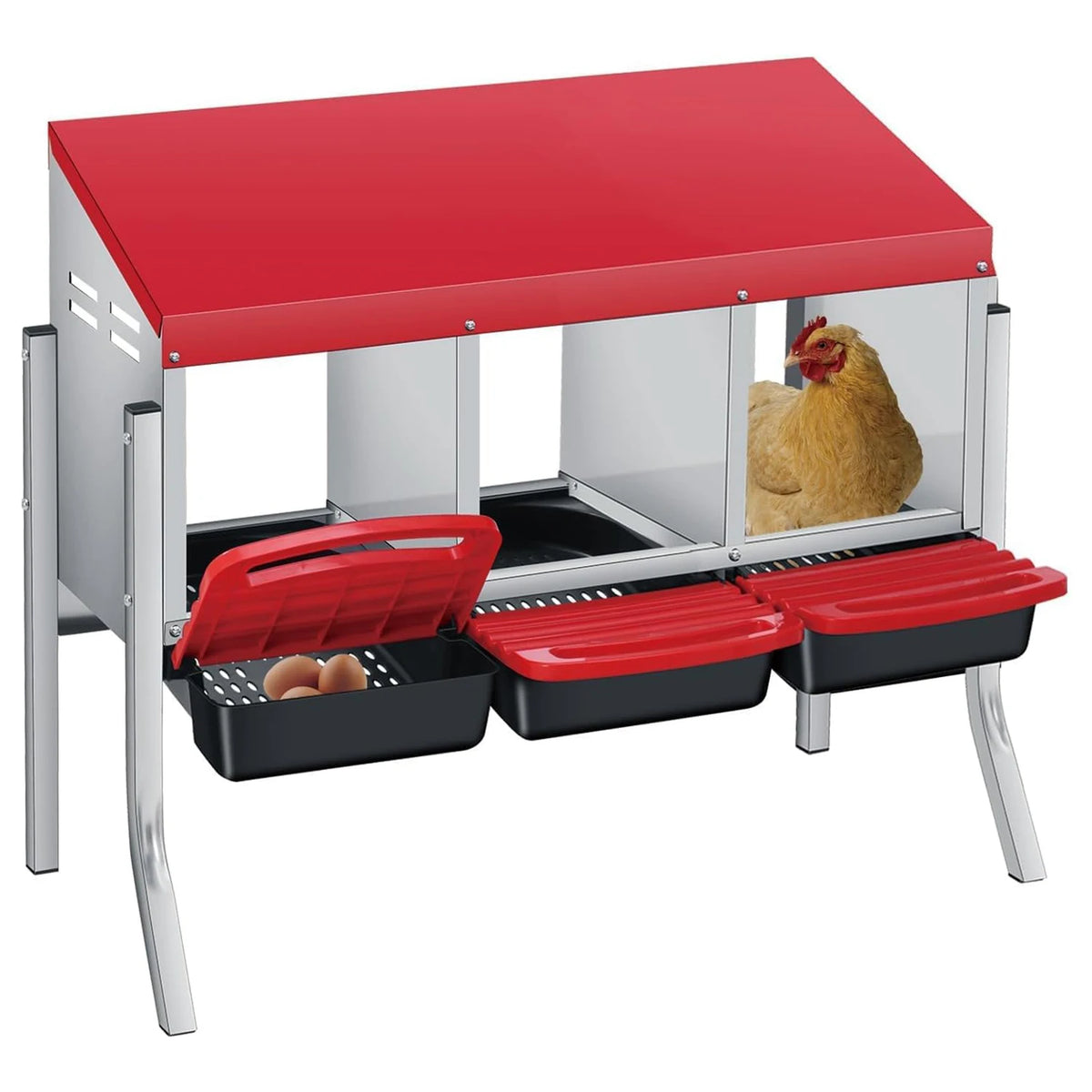 Twister.Ck Auto Roll Out Chicken Nesting Box