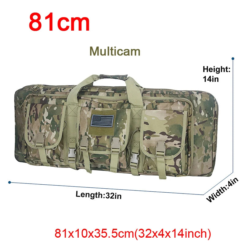 LQARMY Tactical Double Rifle Case Molle Gun Bag