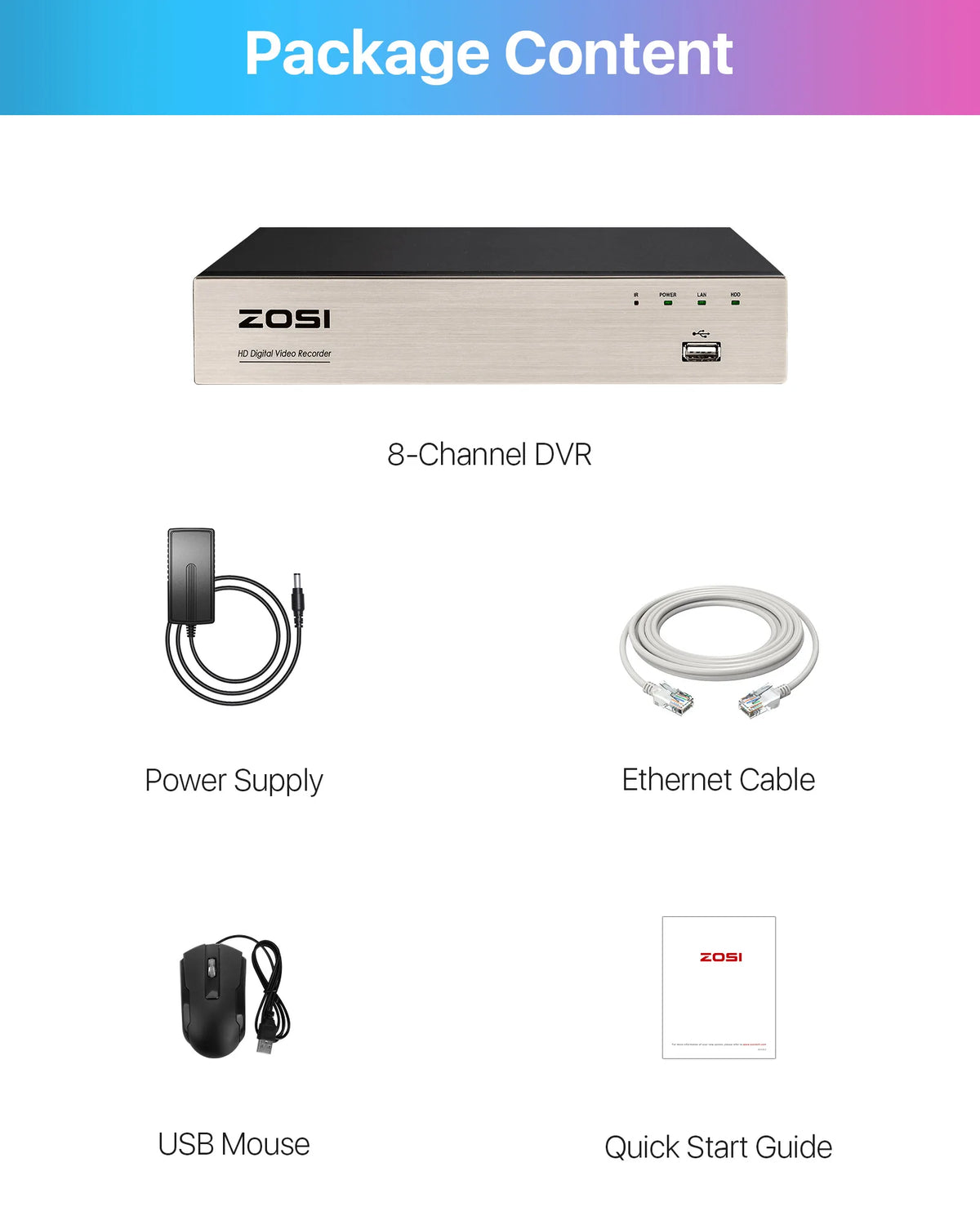 Zosi 8ch 1080p H265 Plus Cctv Dvr Recorder