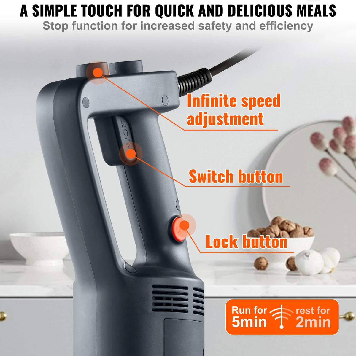 Succebuy Commercial 500W Immersion Blender