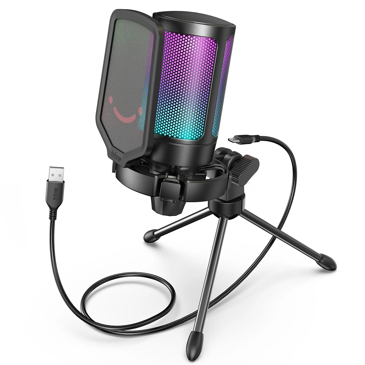 FIFINE AmpliGame USB Gaming Microphone with Pop Filter