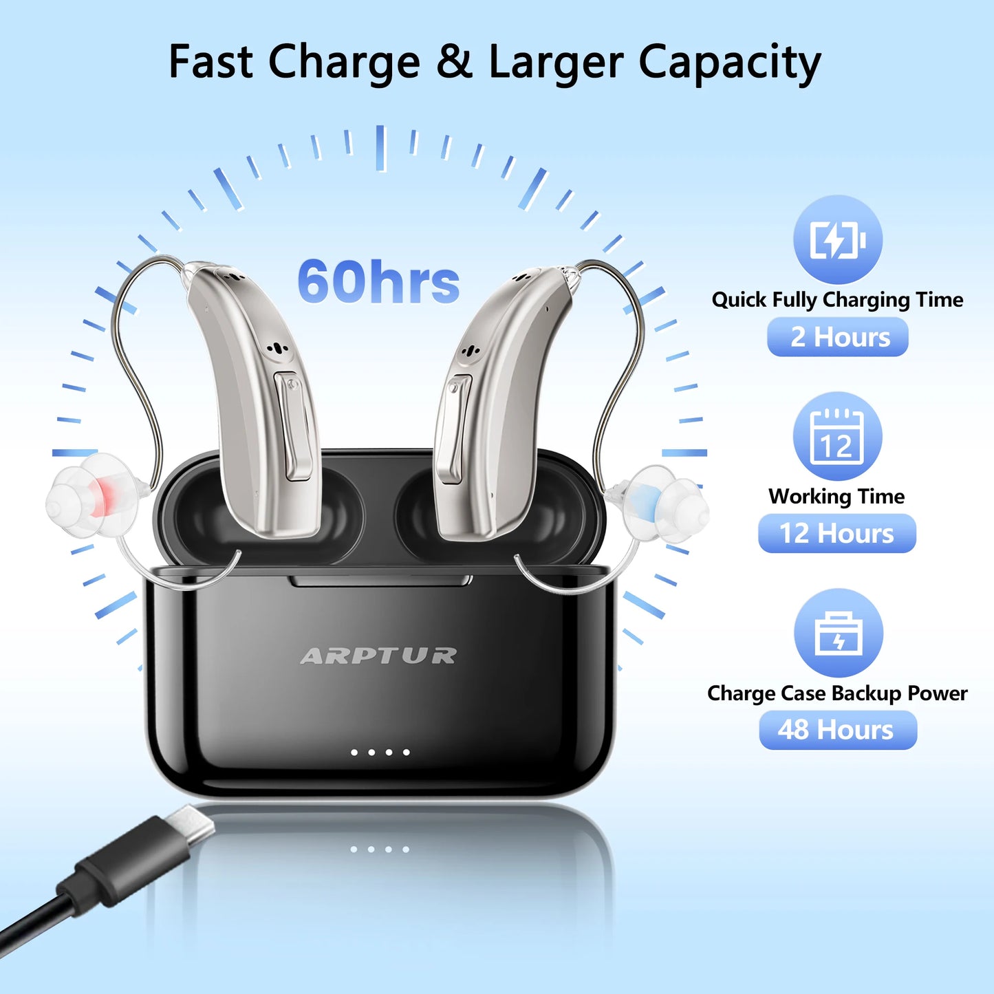 Arptur Digital Hearing Aids For Seniors 16 Channels