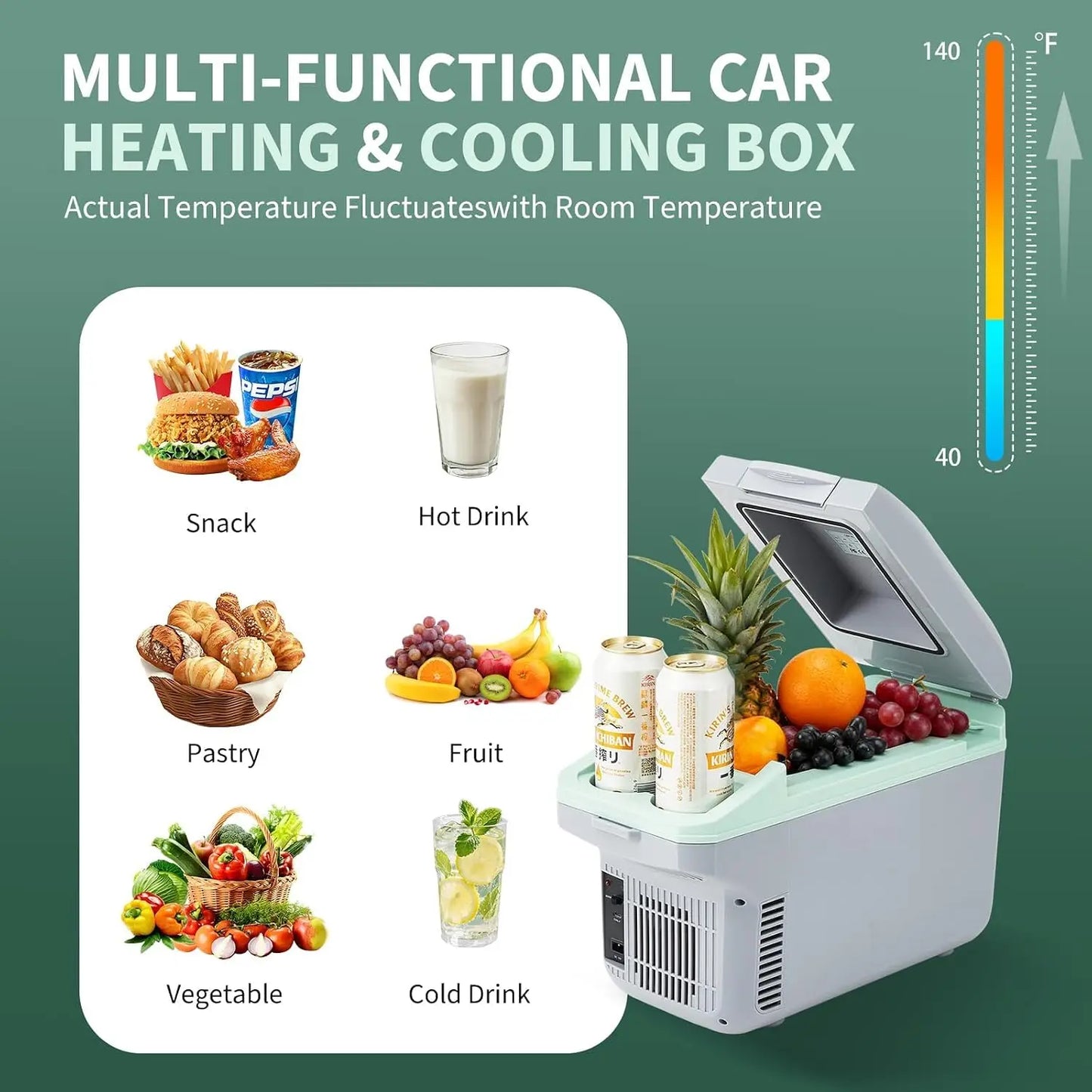 Tacleekii Electric Car Refrigerator Cooler Warmer