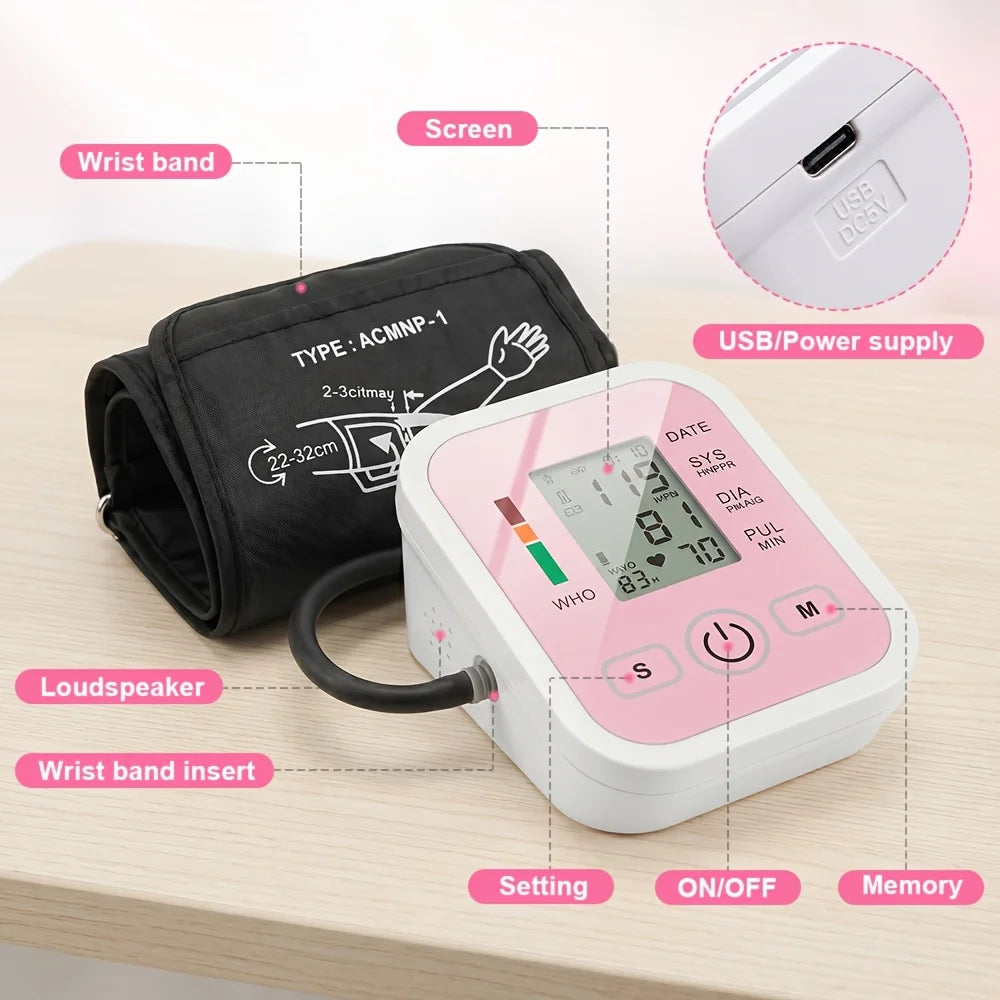 Smart Automatic Upper Arm Digital Blood Pressure Monitor