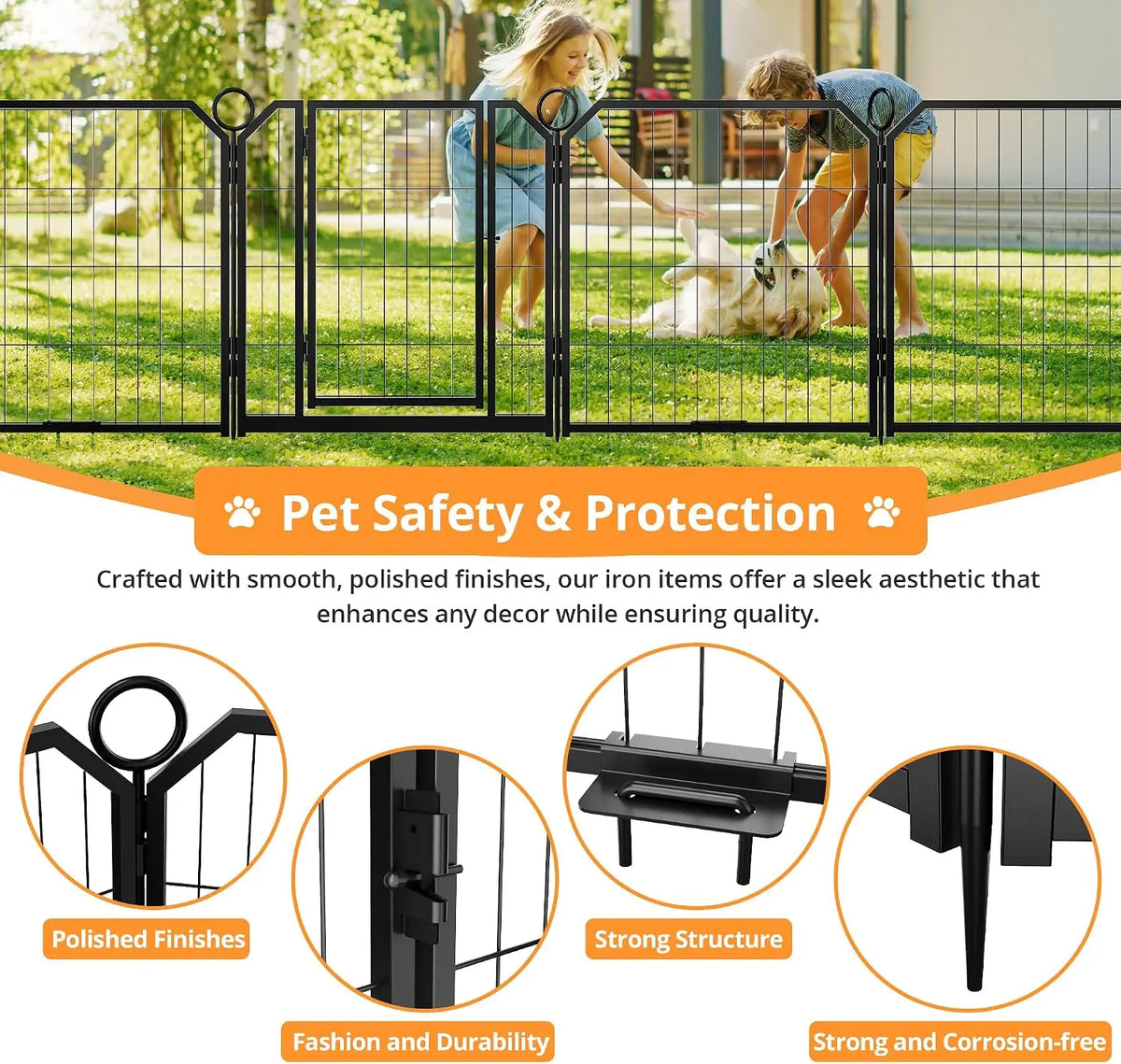 Garvee Heavy Duty Dog Playpen With Secure Door