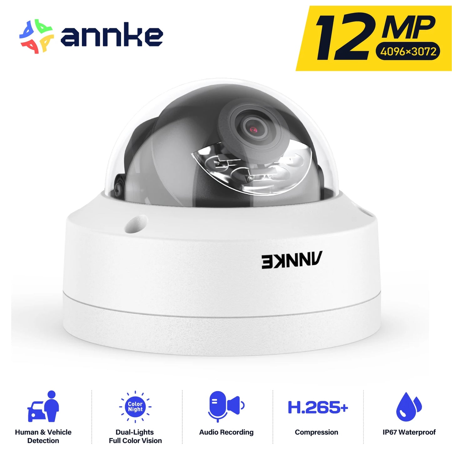 Annke 12MP PoE Outdoor Security Camera With Night Vision