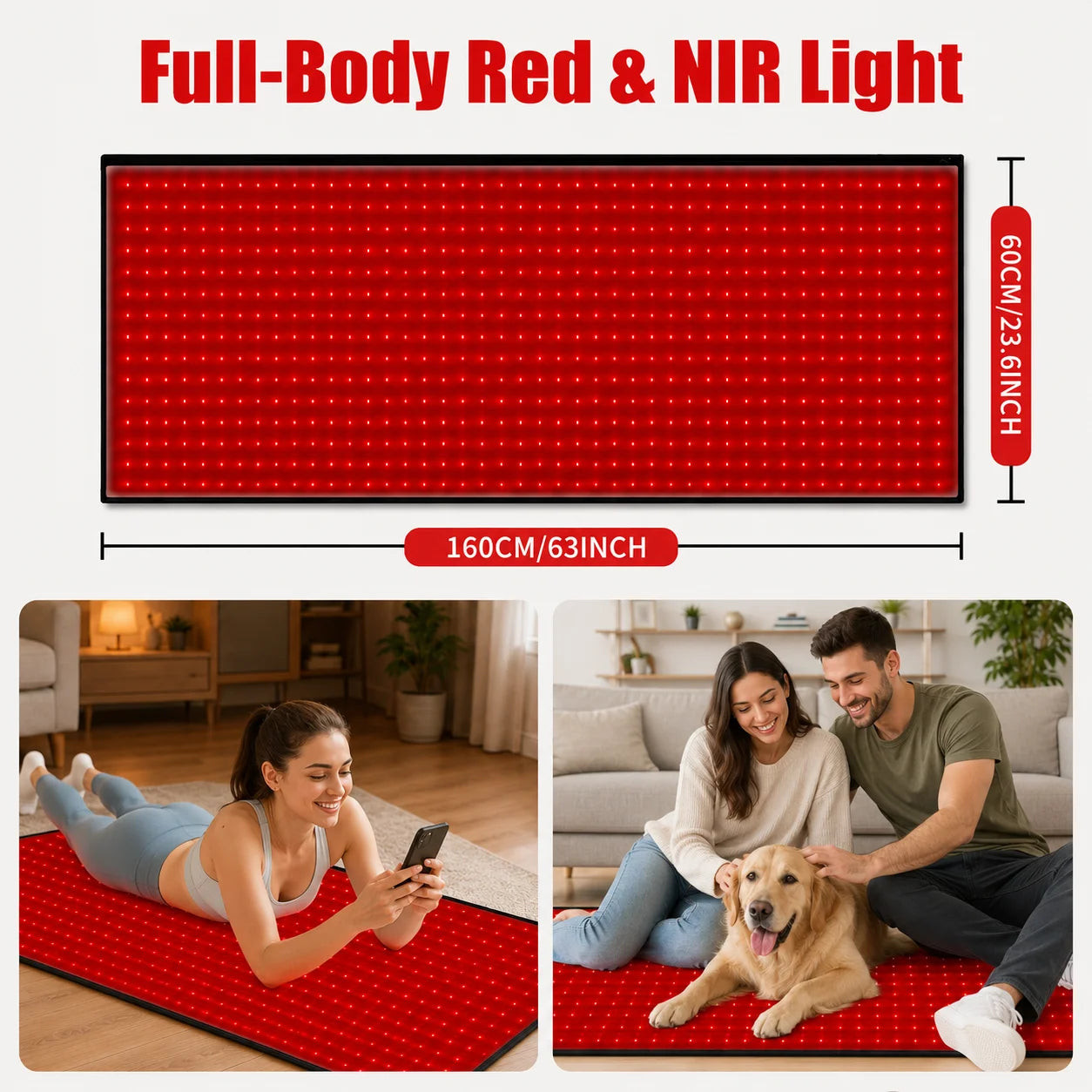 Red Light Therapy Mat With Adjustable Timer