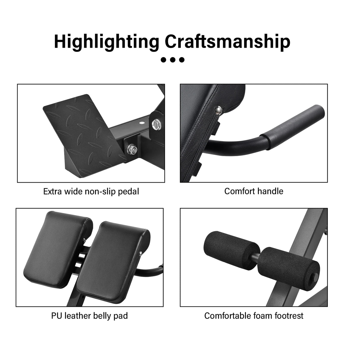 Adjustable Roman Chair For Lower Back And Core Workouts