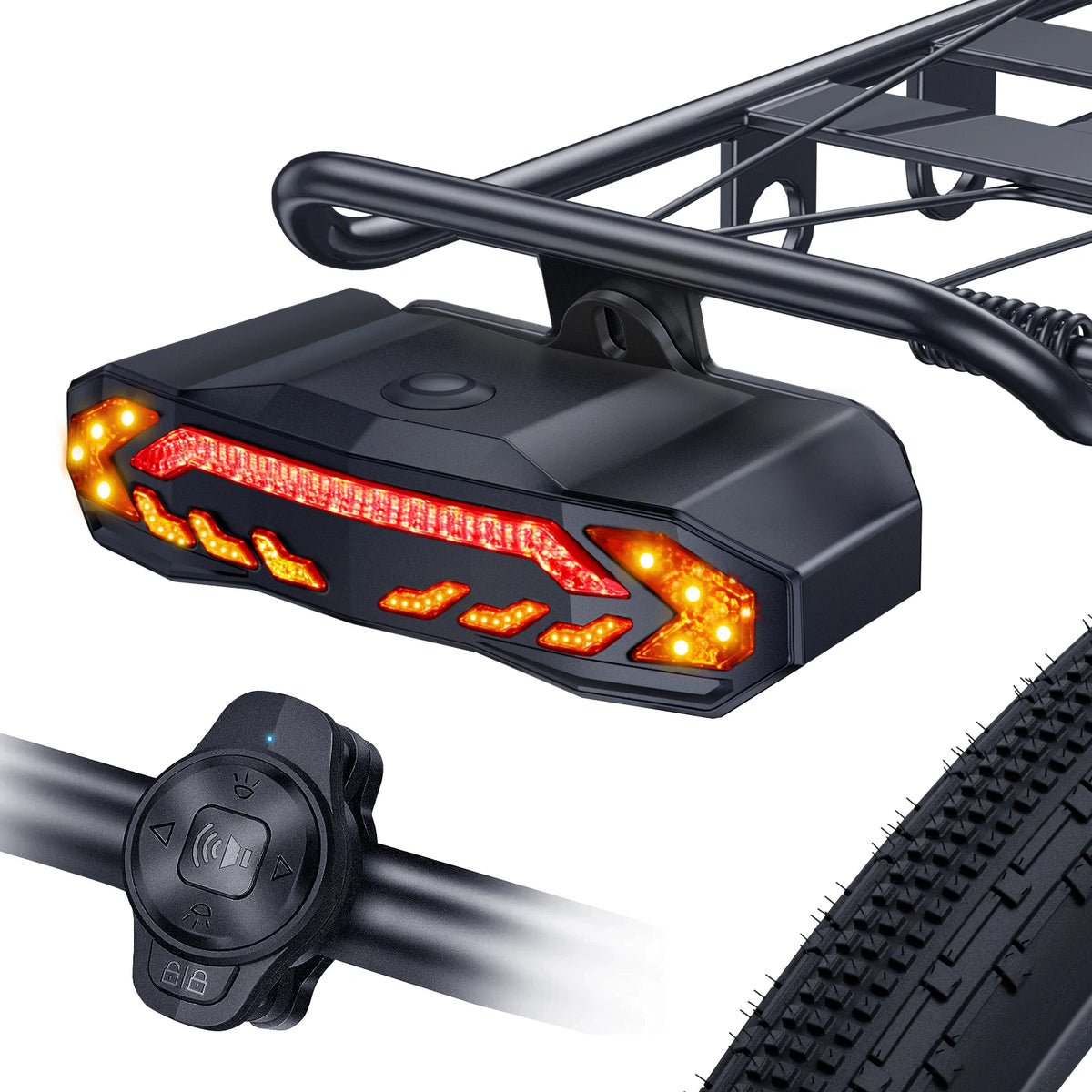 WSDCAM Anti Theft Bicycle Rear Light Motion Alarm