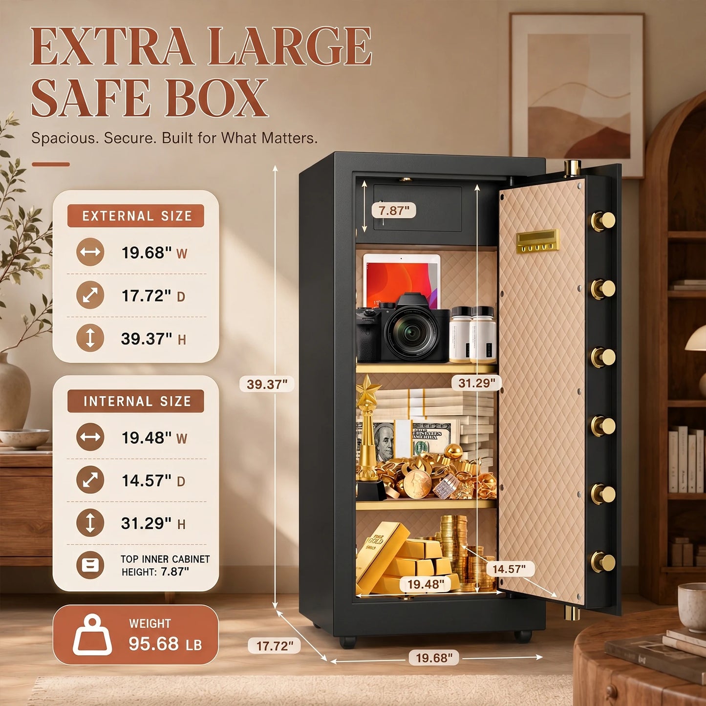 Kavey Heavy Duty Digital Safe With Double Key Lock