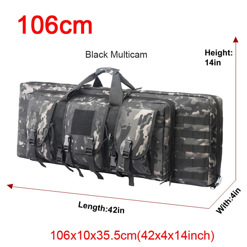 LQARMY Tactical Double Rifle Case Molle Gun Bag