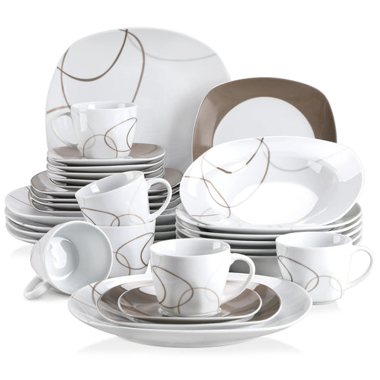 Malacasa 30 Piece Porcelain Dinnerware Set