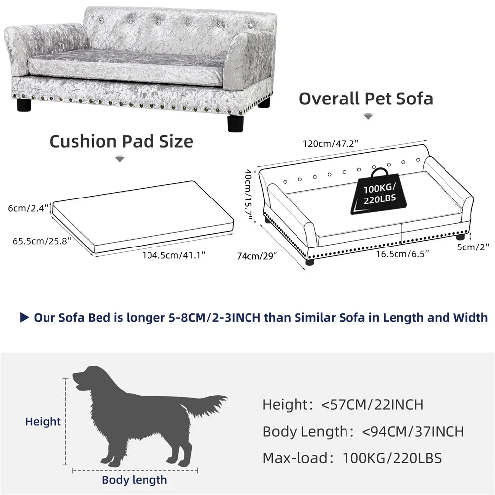 Borwart Heavy Duty Pet Sofa And Raised Dog Bed