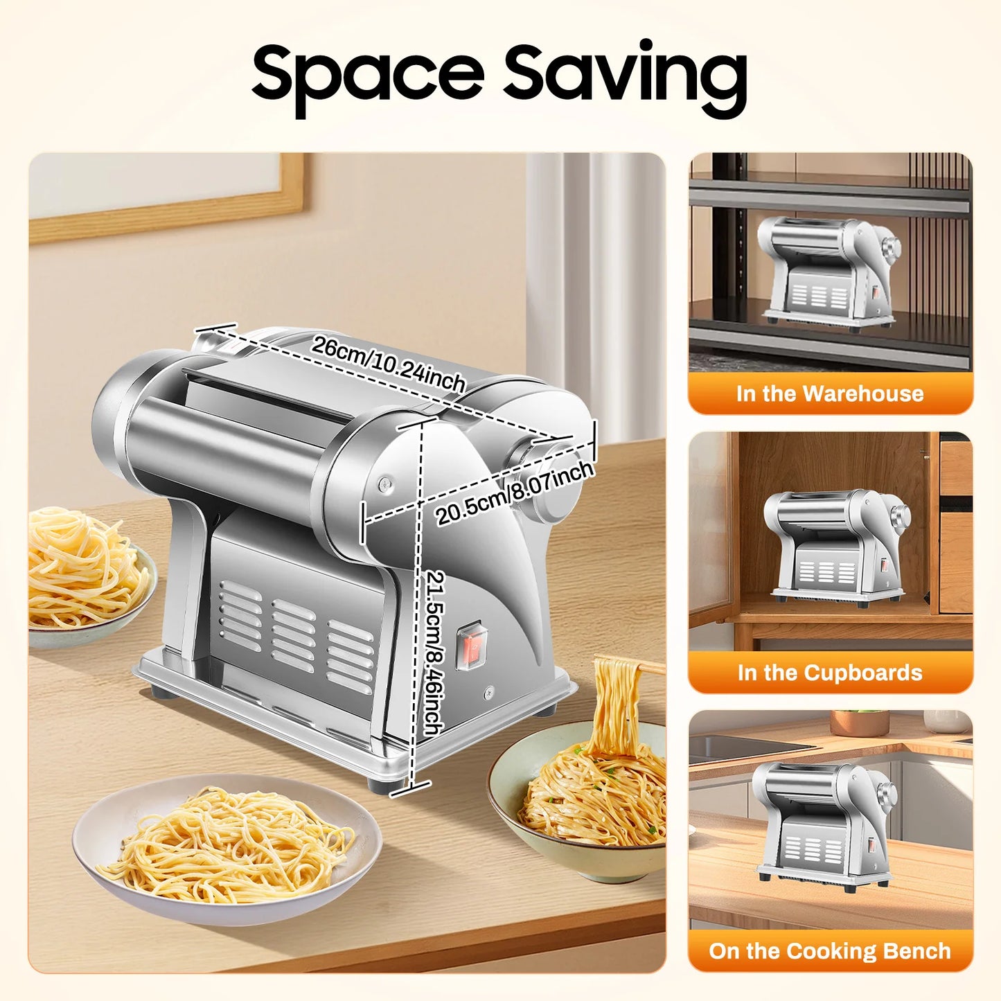 Electric Pasta Maker With Eight Thickness Settings