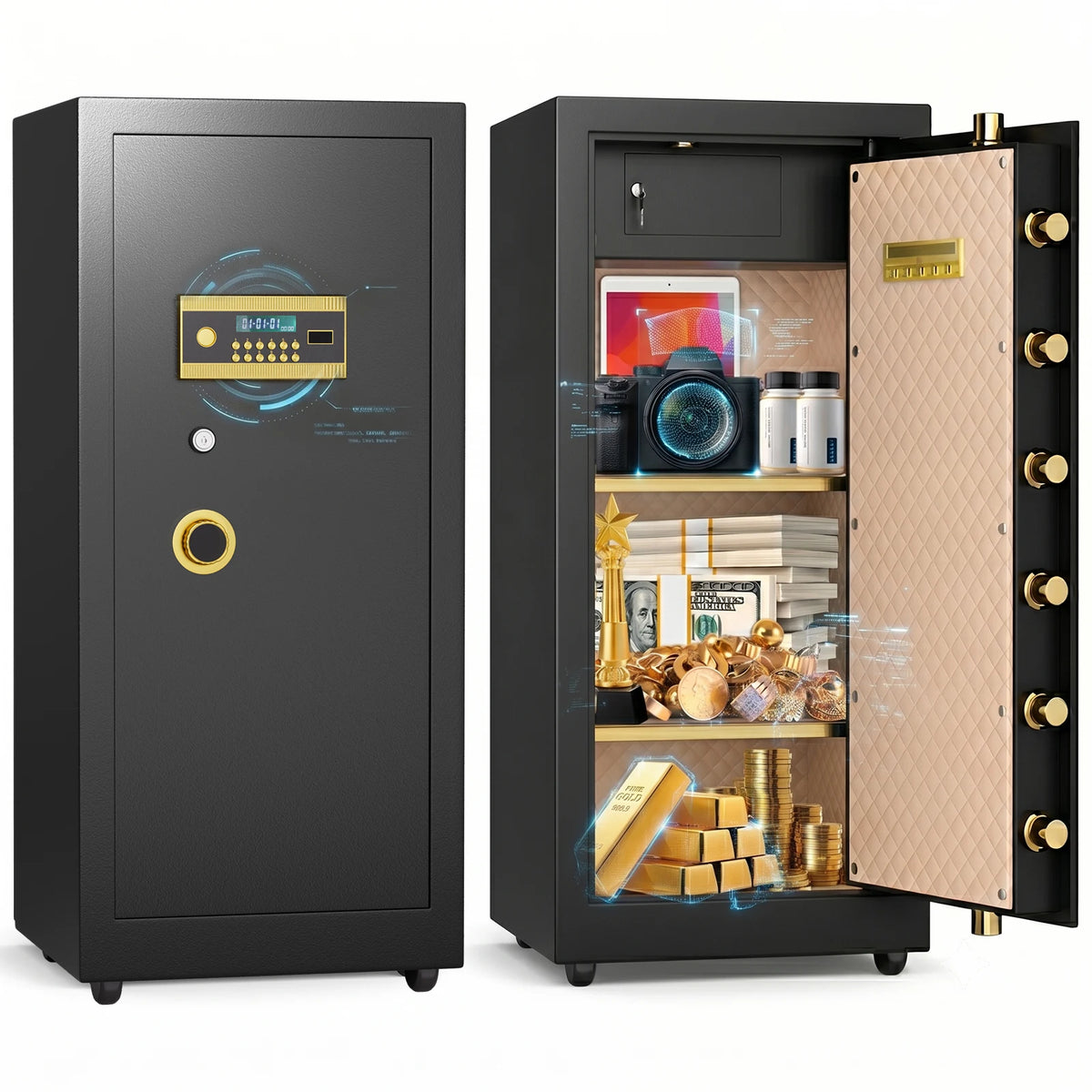 Kavey Heavy Duty Digital Safe With Double Key Lock