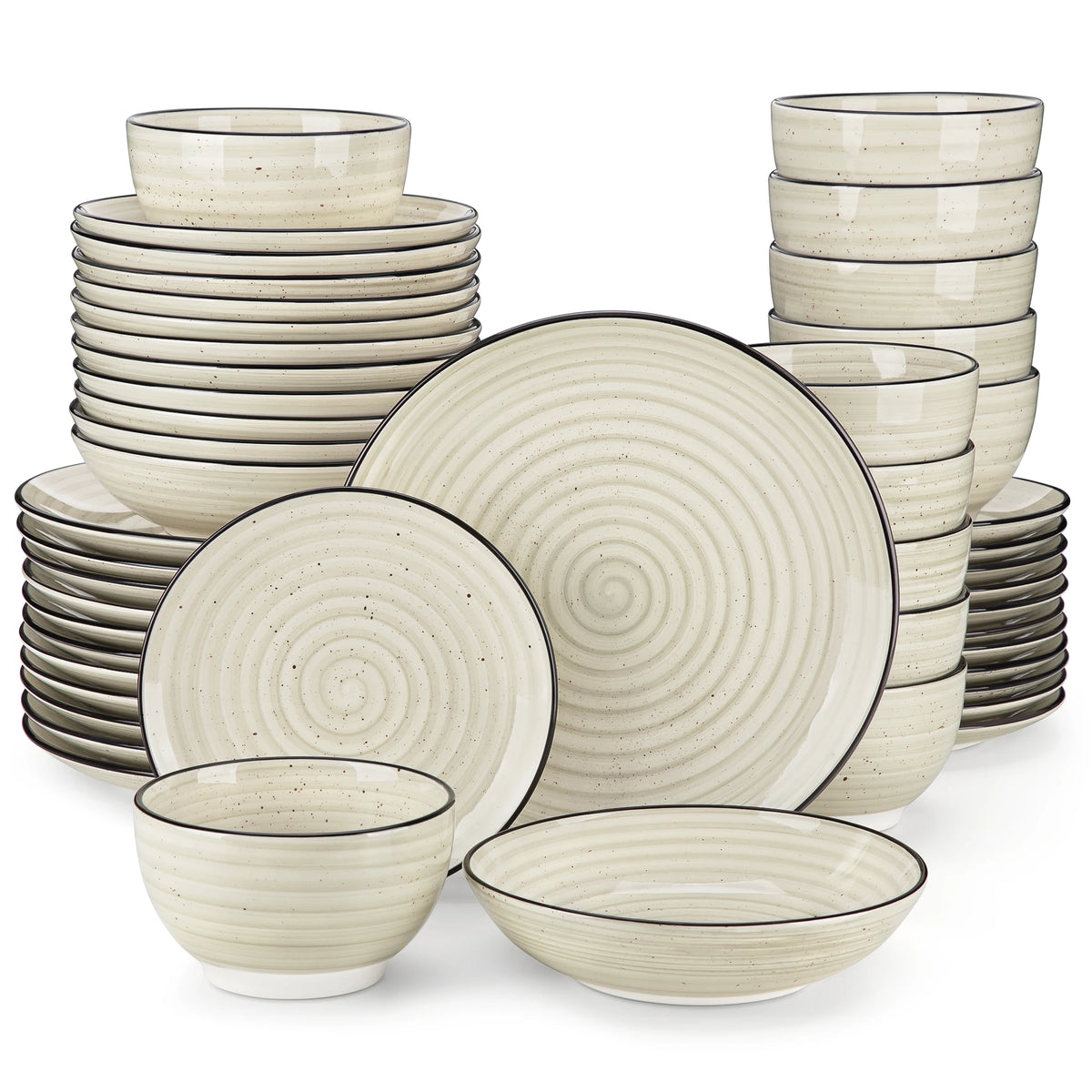 Malacasa Handpainted Ceramic Dinner Set