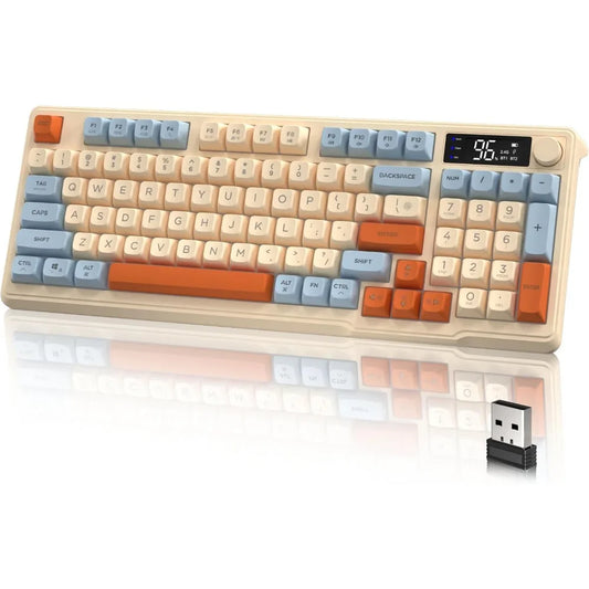 Wireless Gaming Keyboard With Knob And RGB Backlight
