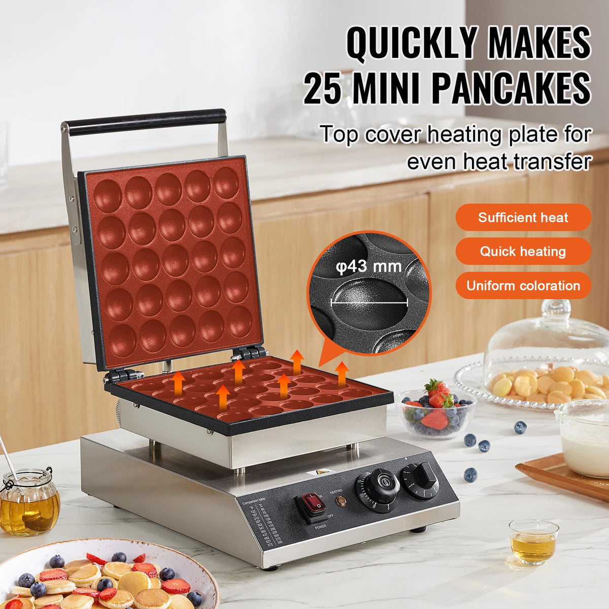 SucceBuy Electric Dorayaki Maker With Nonstick Plates