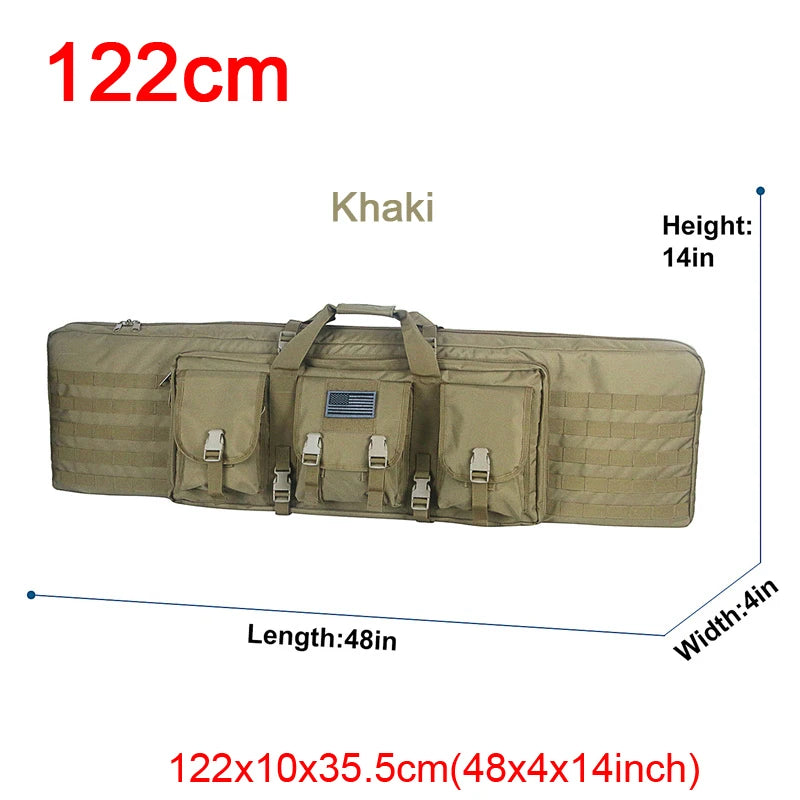 LQARMY Tactical Double Rifle Case Molle Gun Bag