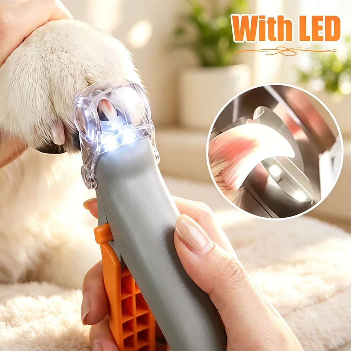 LED Pet Nail Clipper With 5X Magnification