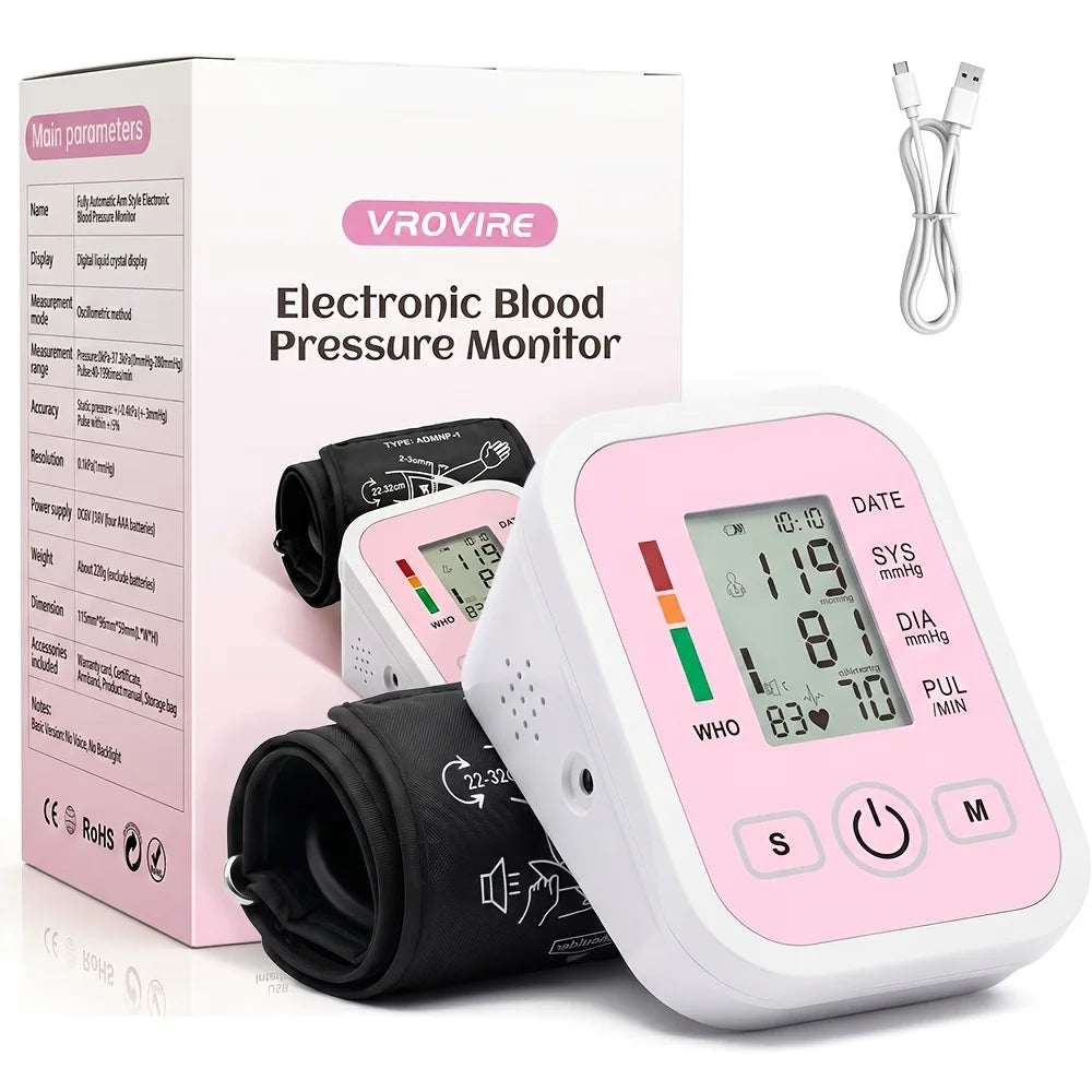 Smart Automatic Upper Arm Digital Blood Pressure Monitor