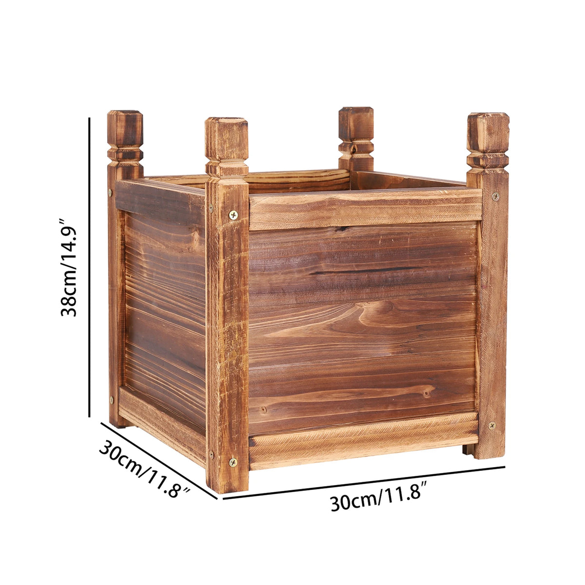 Wooden Raised Flower Bed For Indoor Outdoor Plants
