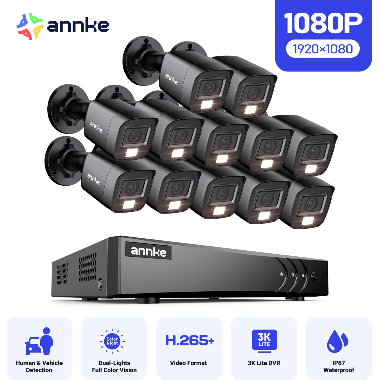 Annke 3K Lite Wired Security Camera System Outdoor