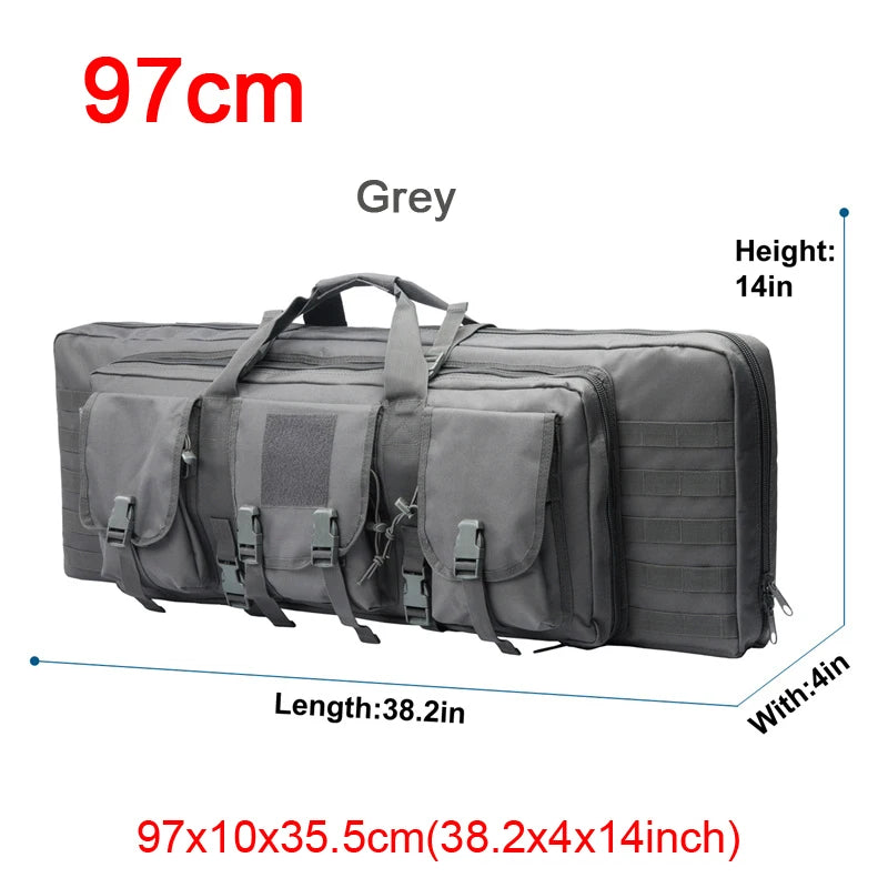 LQARMY Tactical Double Rifle Case Molle Gun Bag
