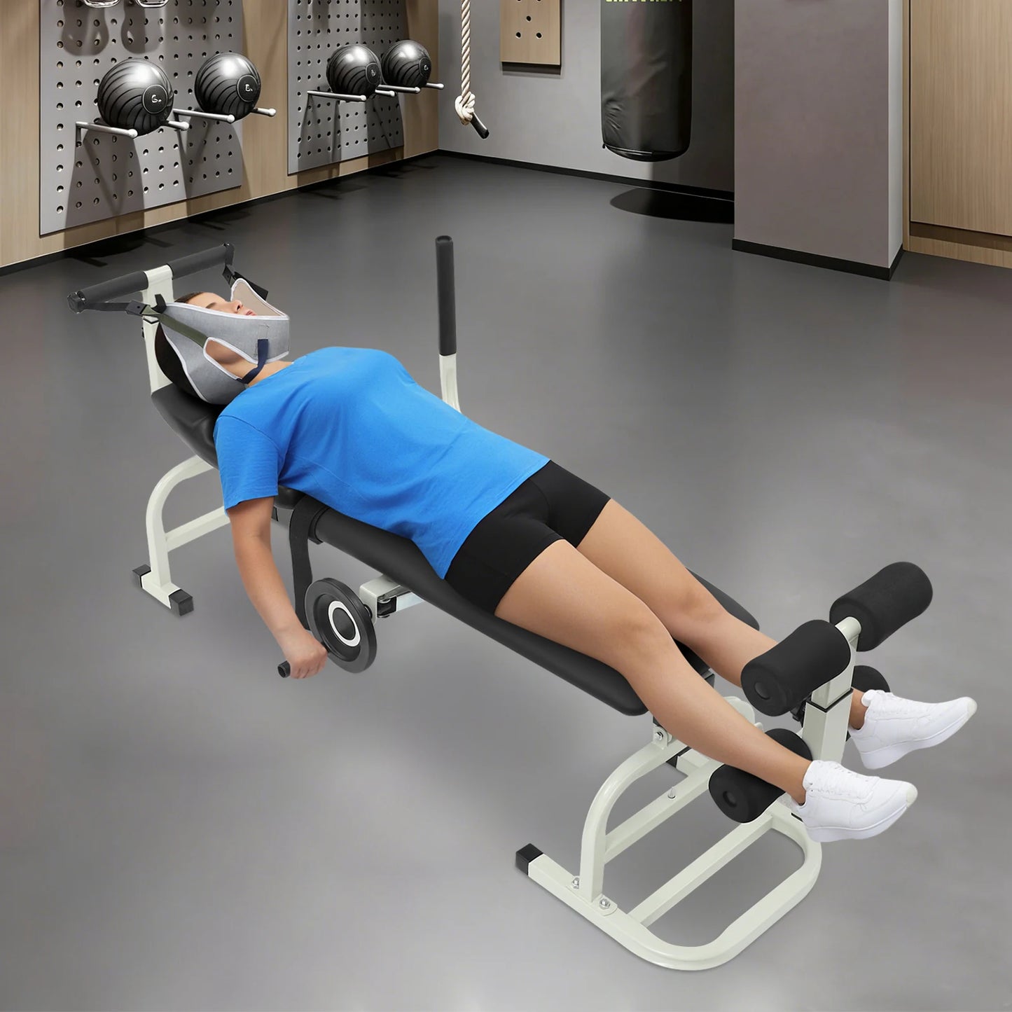 Adjustable Cervical Lumbar Traction Stretch Bench