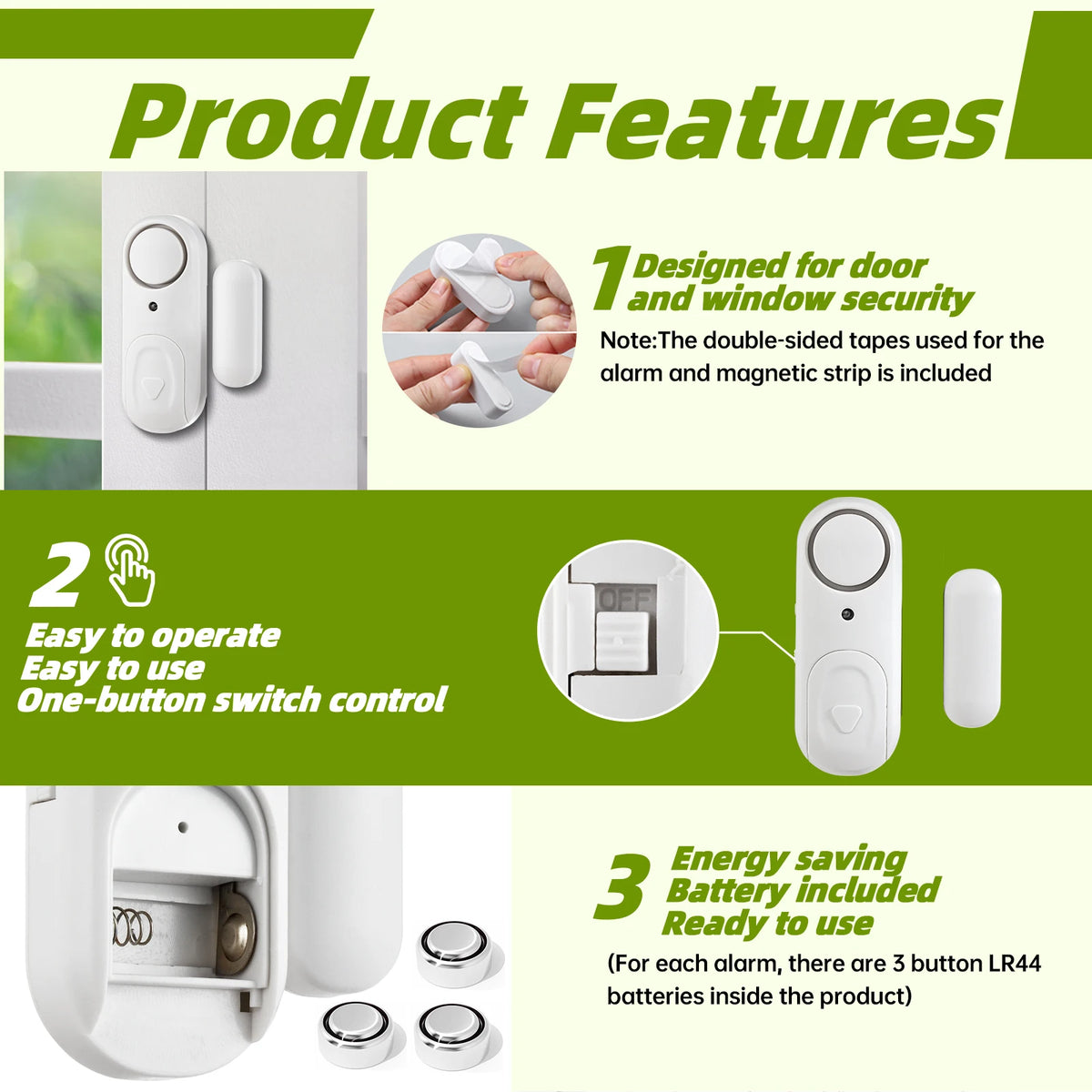Magnetic Door And Window Burglar Alarm Sensor