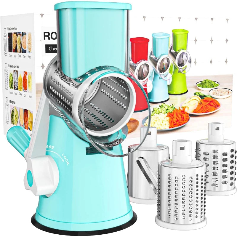 Multi Drum Hand Crank Rotary Vegetable Cutter