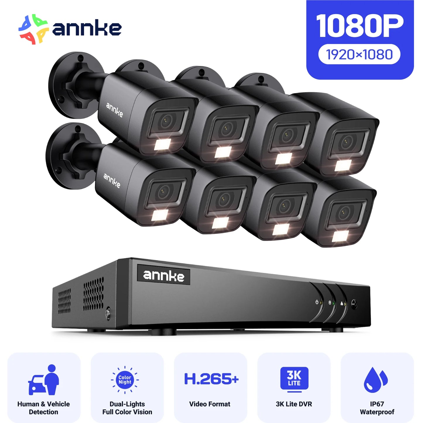 Annke 3K Lite Wired Security Camera System Outdoor