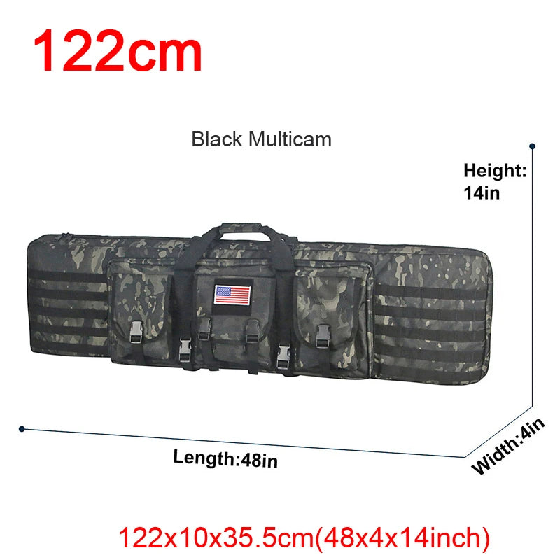 LQARMY Tactical Double Rifle Case Molle Gun Bag