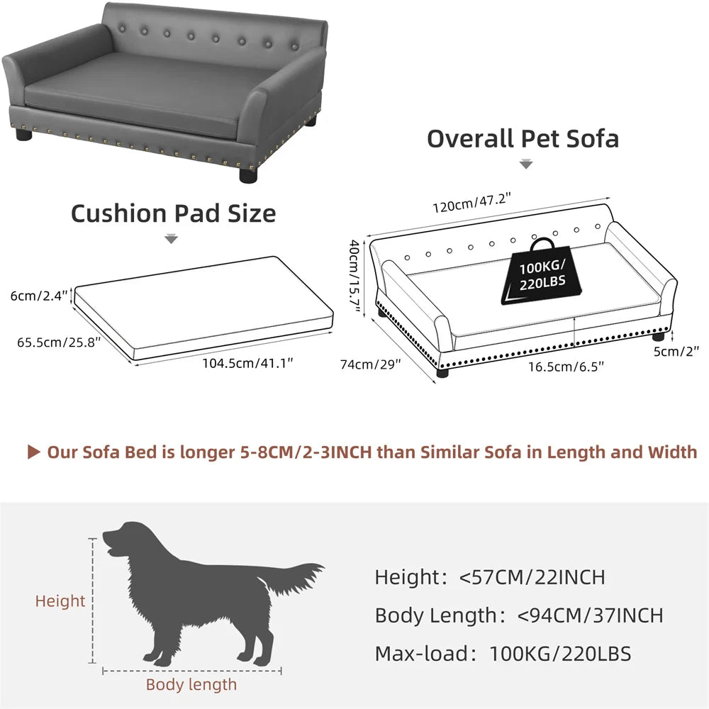 Borwart Heavy Duty Pet Sofa And Raised Dog Bed