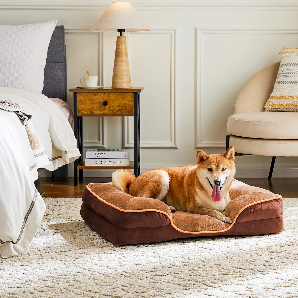 JHK Orthopedic Memory Foam Dog Bed With Cover