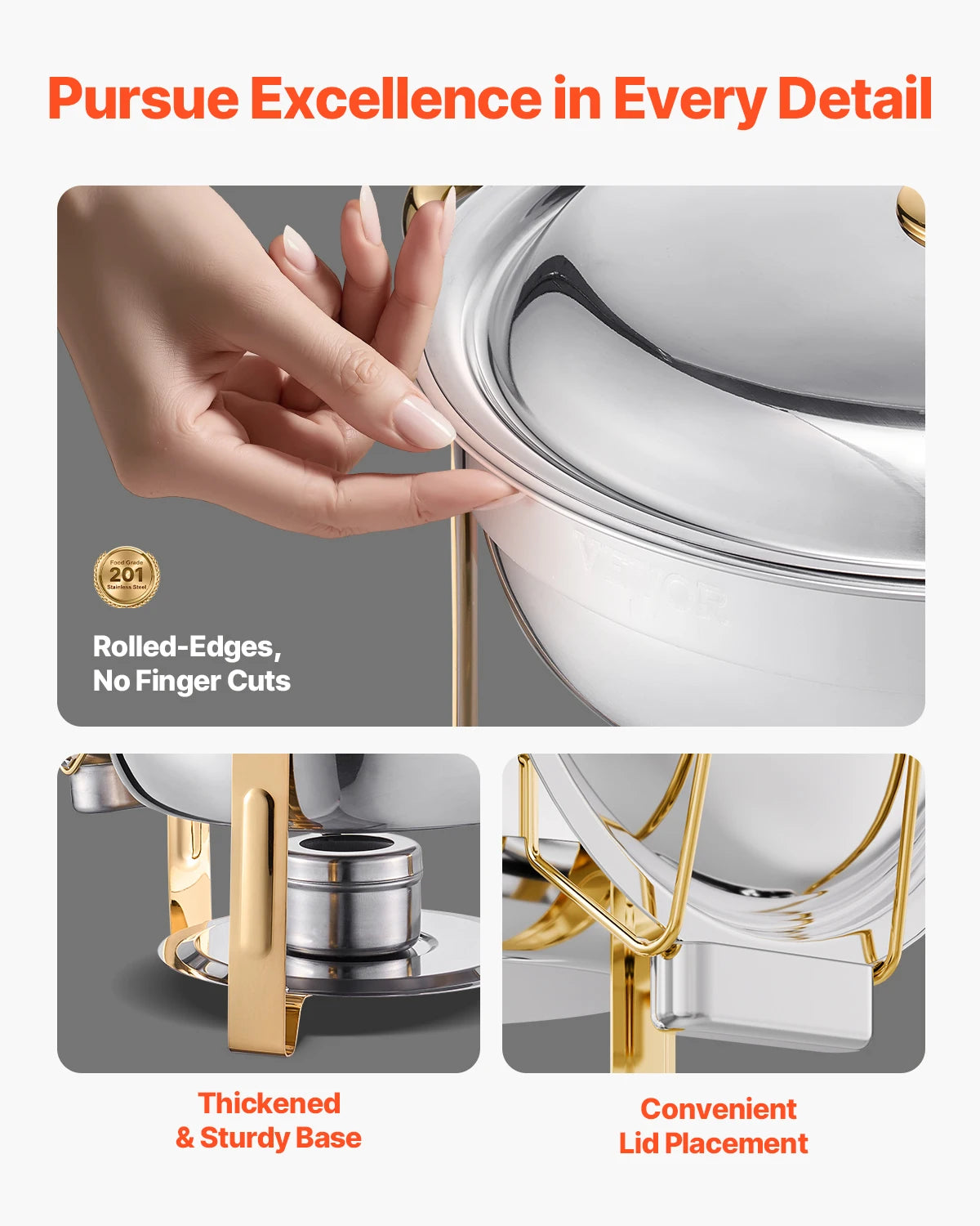 SucceBuy Stainless Steel Chafing Dish Buffet Set