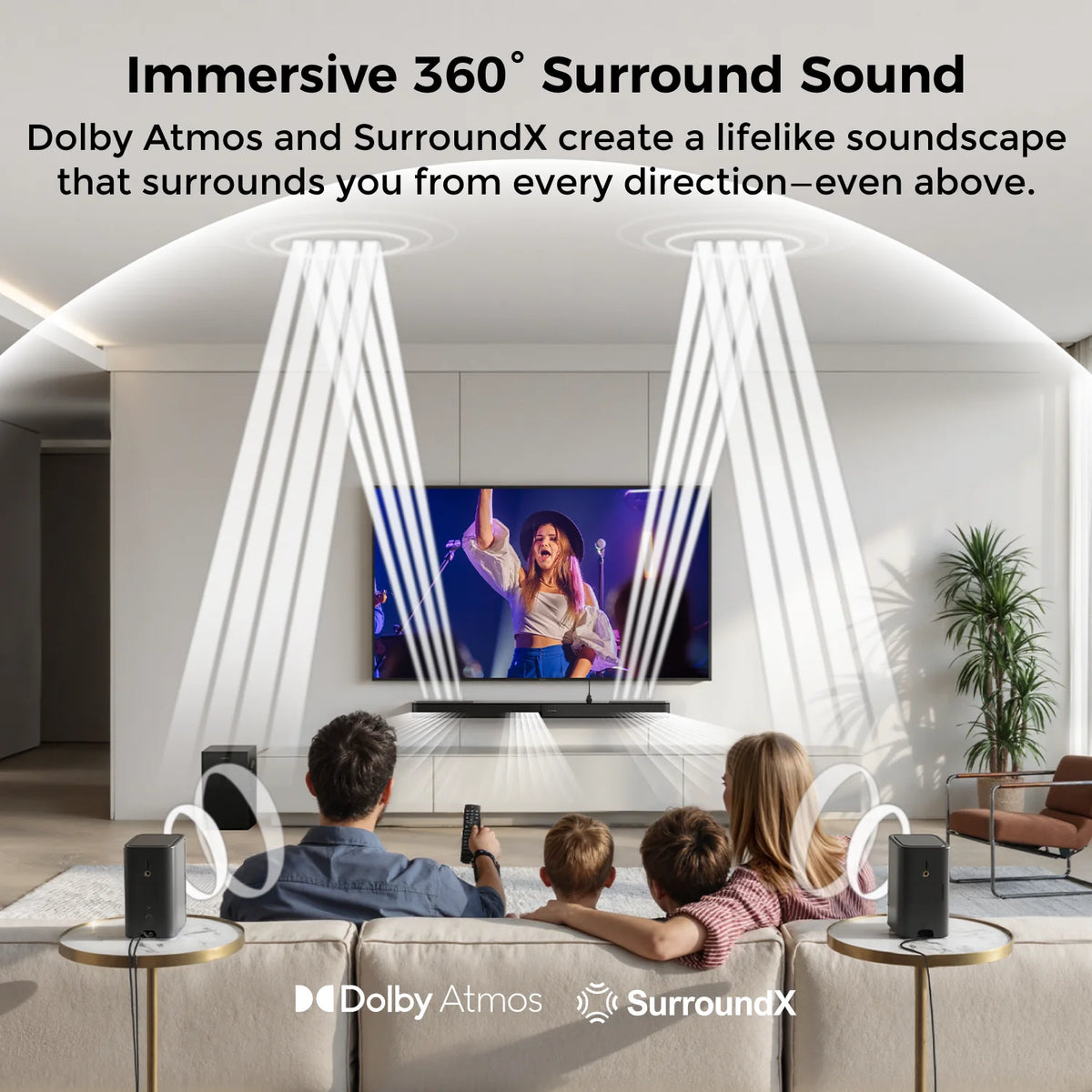 Ultimea 5.1.2 Channel Dolby Atmos TV Soundbar System
