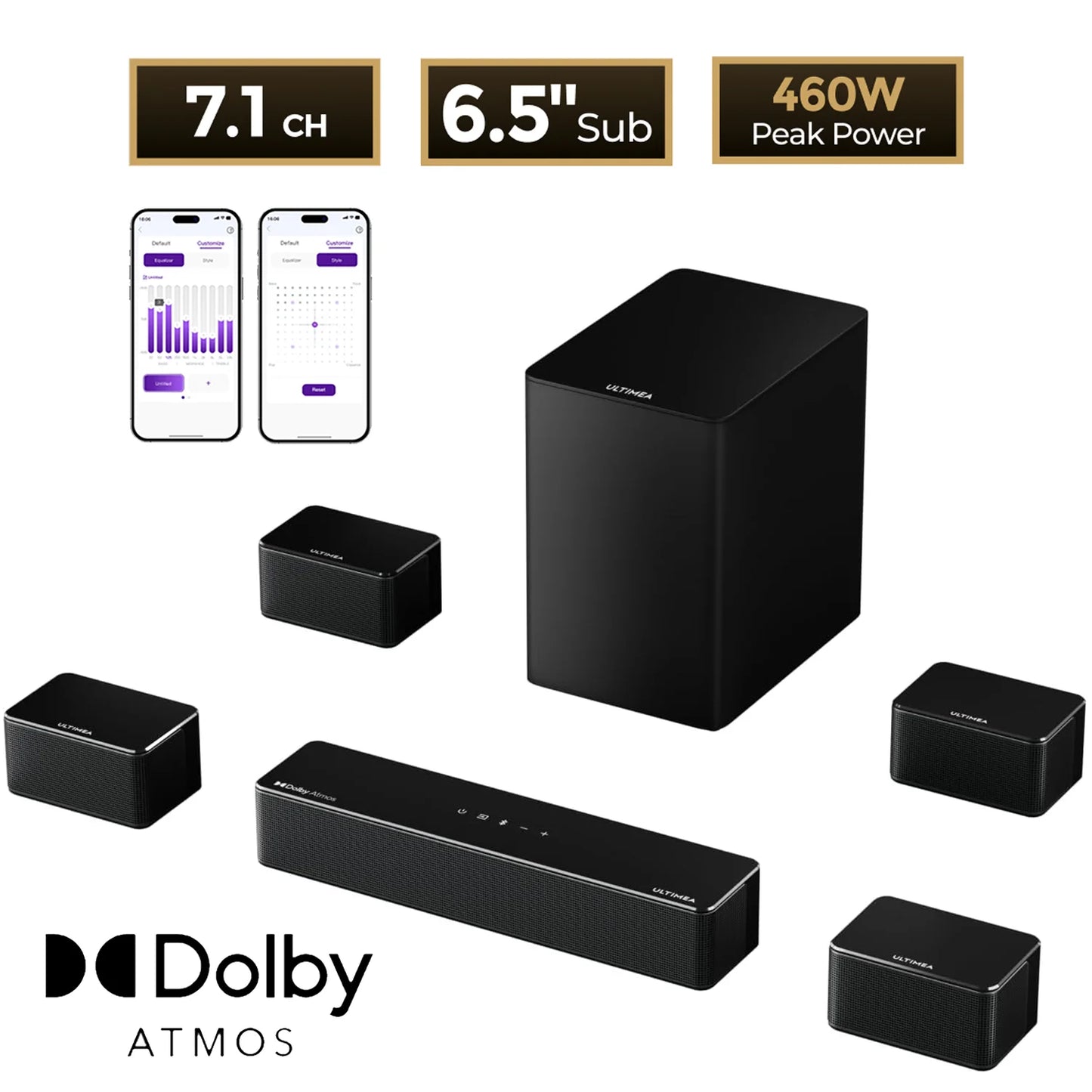 Ultimea Poseidon D80 500W Soundbar With Surround