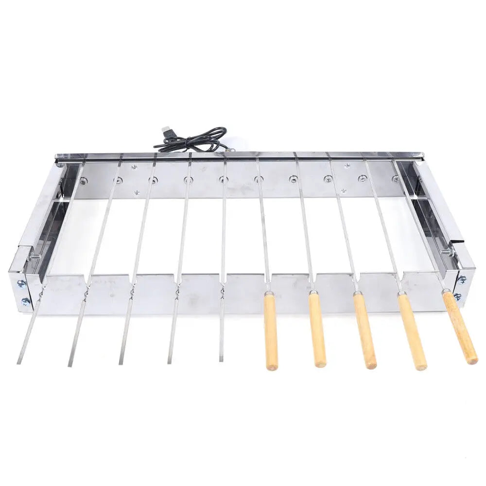 Bymaocar Automatic Rotating Kebab BBQ Grill Skewer Set