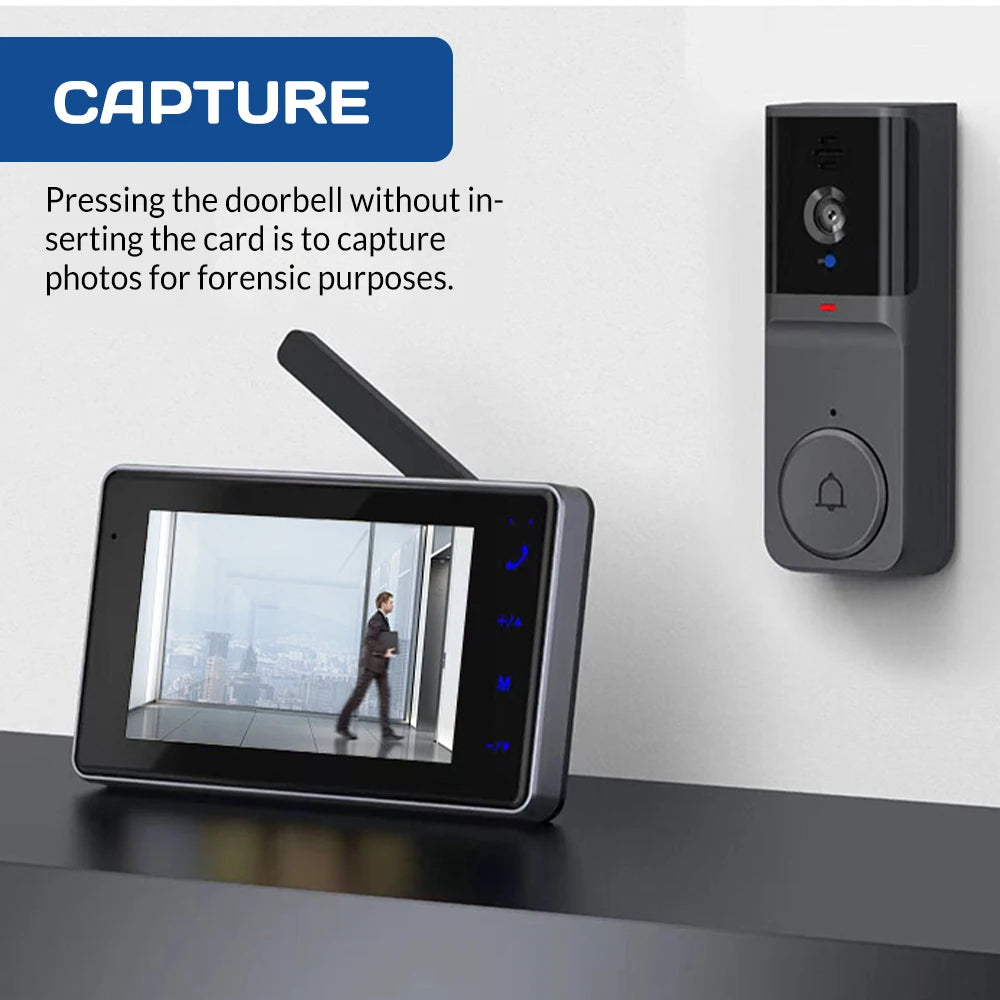 Wireless Video Doorbell With Two Way Audio And Intercom